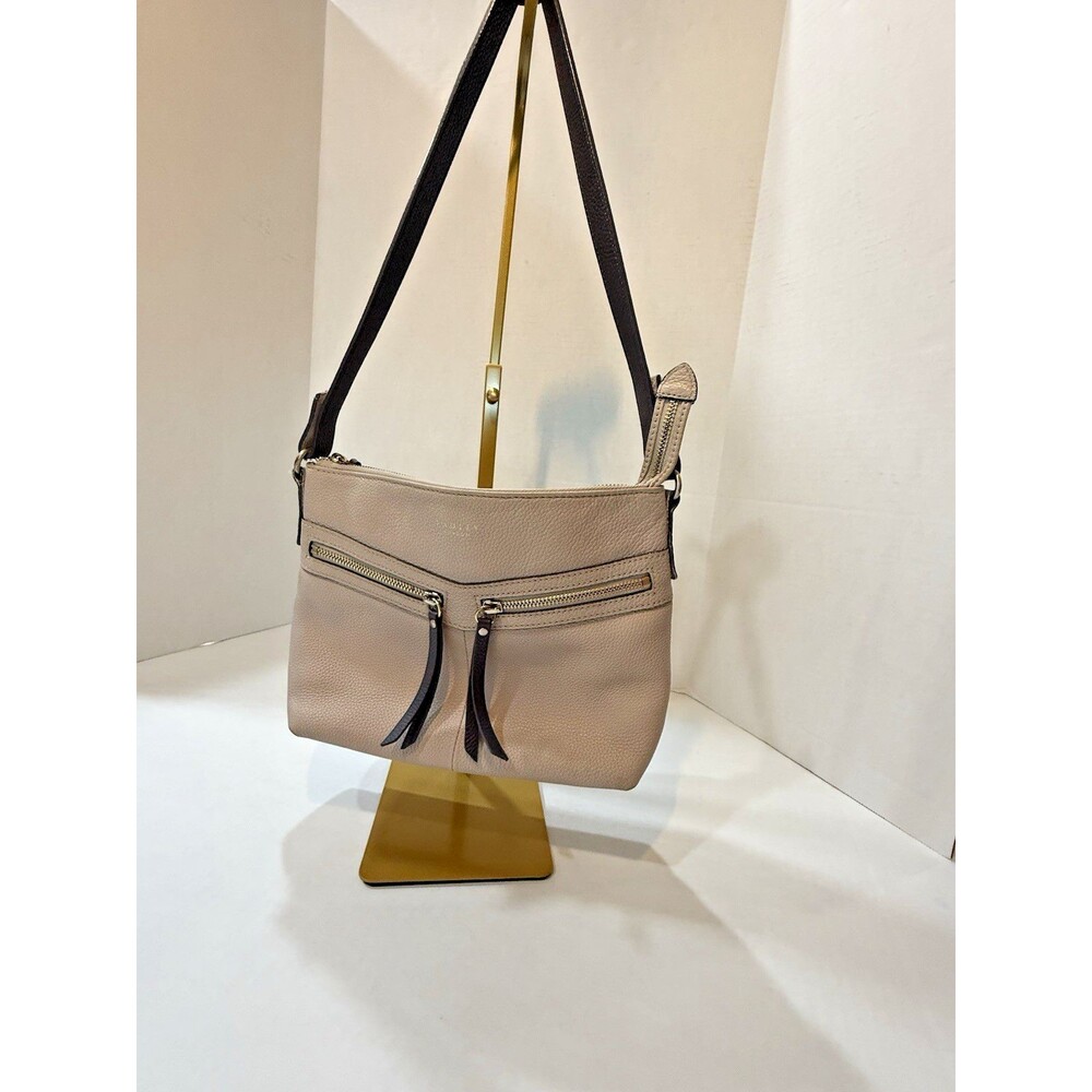 RADLEY LONDON Beige Crossbody Bag with Dark Brown Strap
